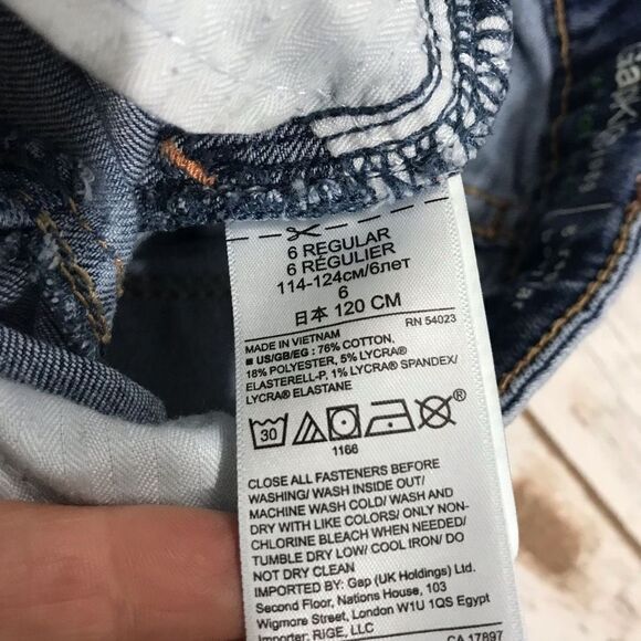 Gap Kids Denim Blue Jeans Size 6 Bootcut regular - Picture 4 of 8